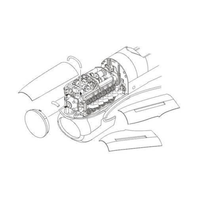1/72 Typhoon Mk.I Engine Set (for Airfix)