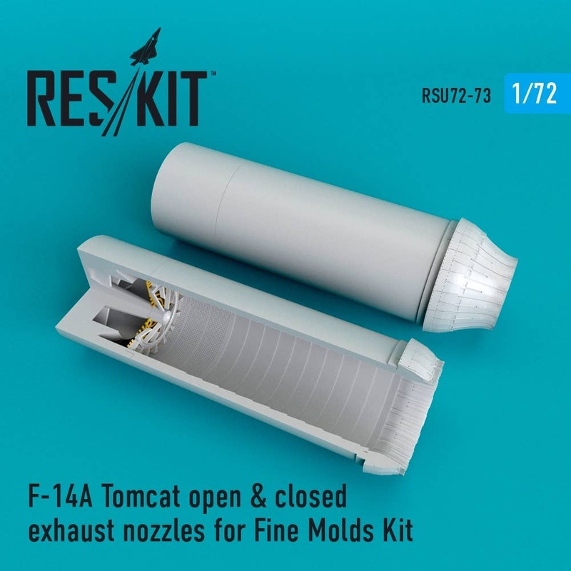 1/72 F-14A Tomcat Open & Closed Exhaust Nozzles for Fine Molds Kit