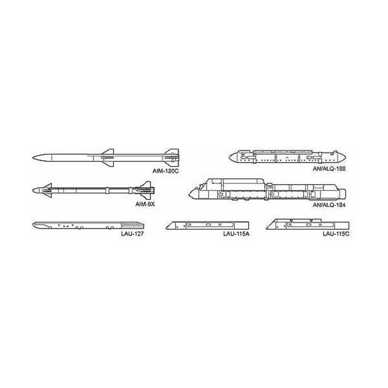 1/72 Aircraft Weapons VIII: US Air-To-Air Missiles & Jamming Pods