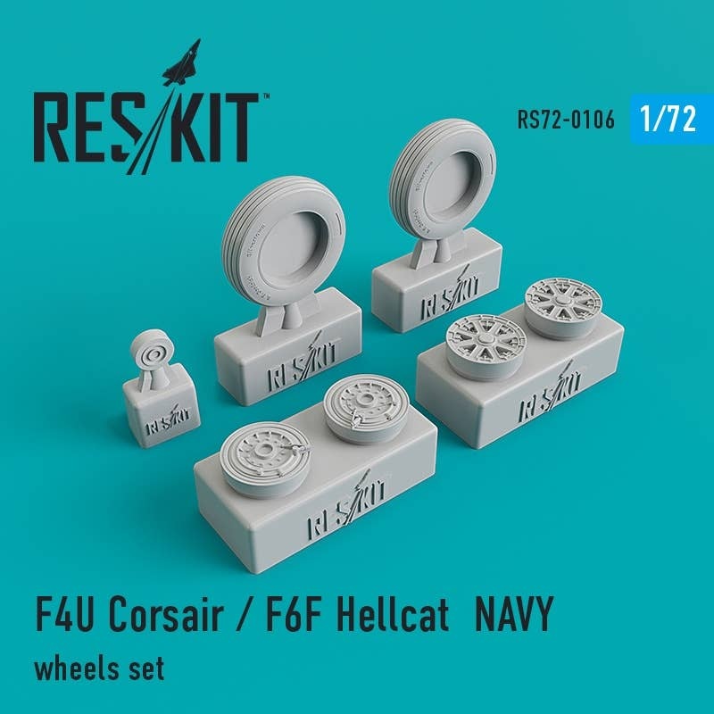 1/72 F4U Corsair/F6F Hellcat NAVY Wheels Set
