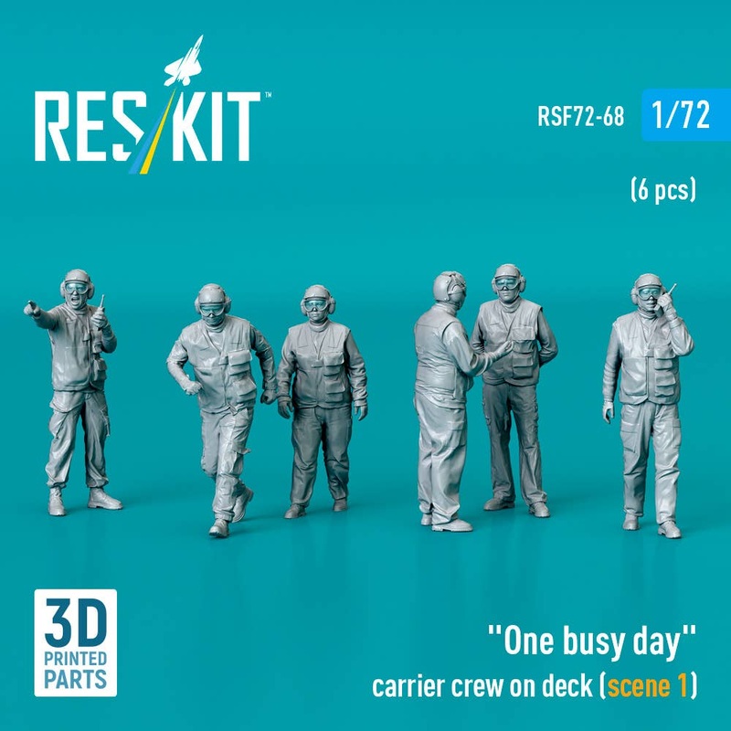 1/72 One busy day carrier crew on deck (scene 1) (6 pcs)