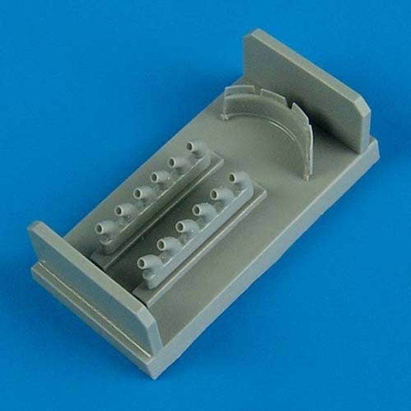 1/72 P-40B/C Exhaust & Damper Cooler (for Airfix)