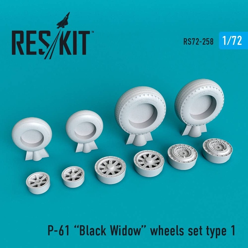 1/72 P-61 Black Widow Wheels Set Type 1