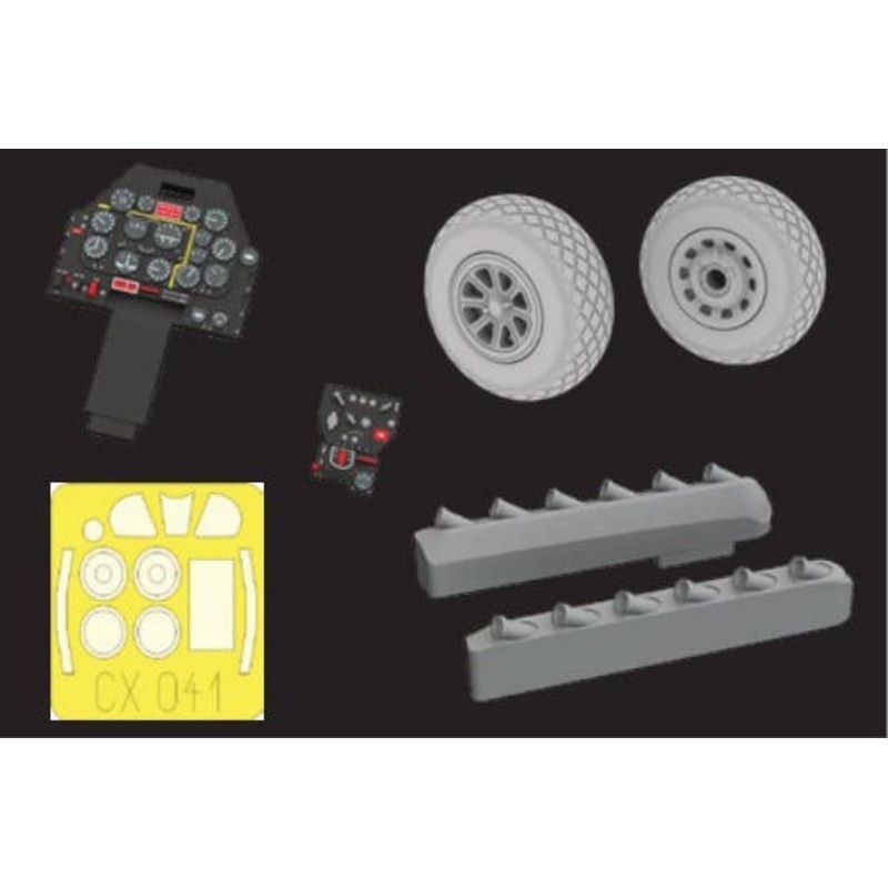 1/72 P-51D exhaust stacks w/fairing LooKplus (For Tamiya)