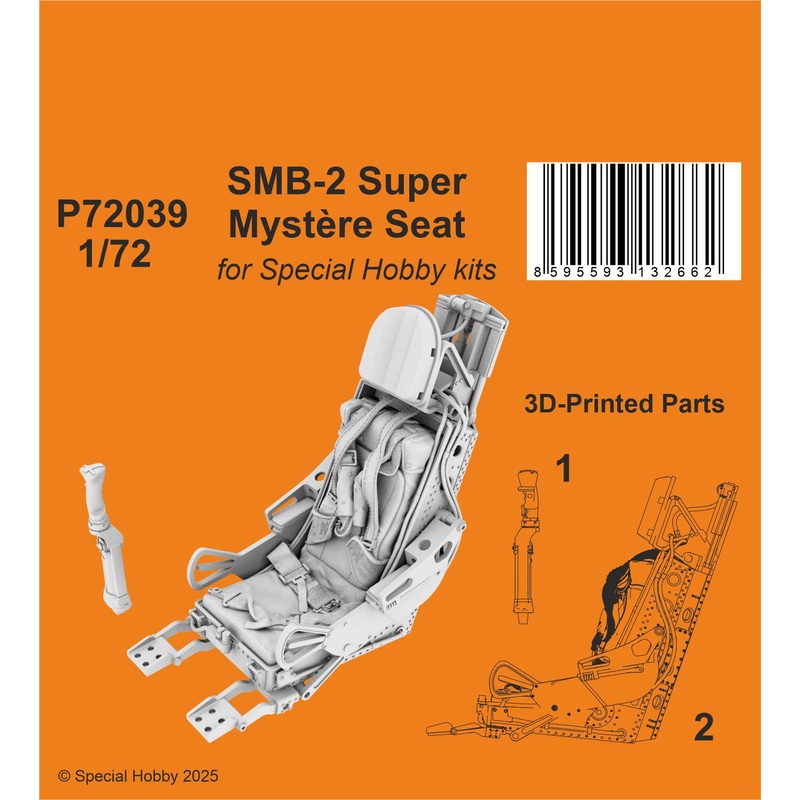 1/72 SMB-2 Super Mystere Seat / for Special Hobby kits