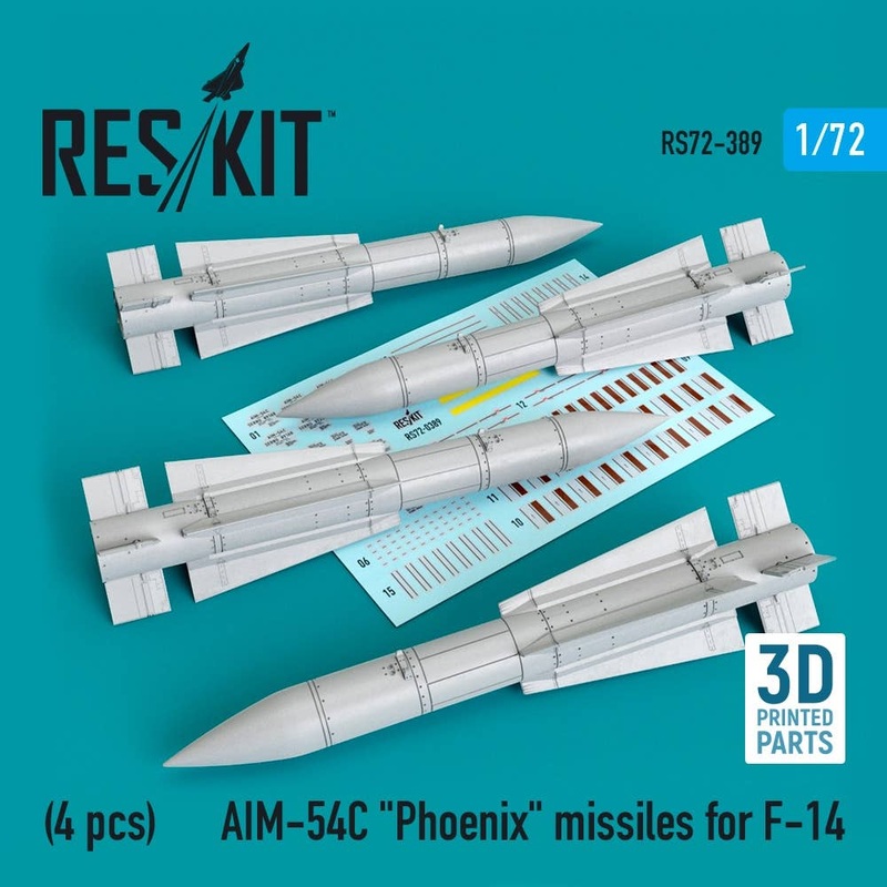 1/72 AIM-54C Phoenix missiles for F-14 (4pcs)