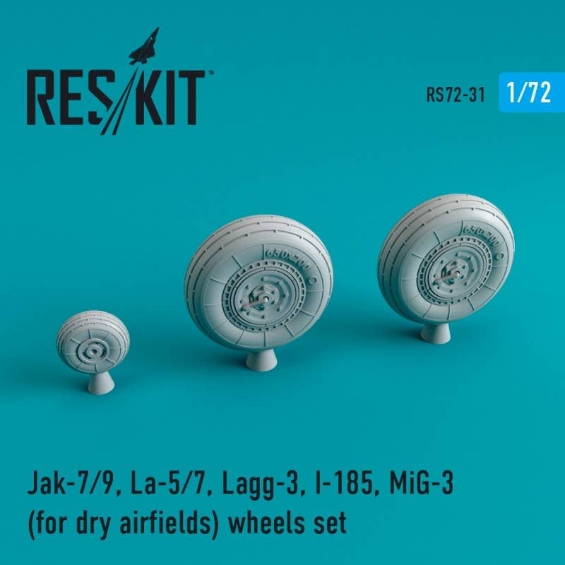 1/72 Jak-7/9, La-5/7, Lagg-3, I-185, MiG-3 (for Dry Airfields) Wheel Set