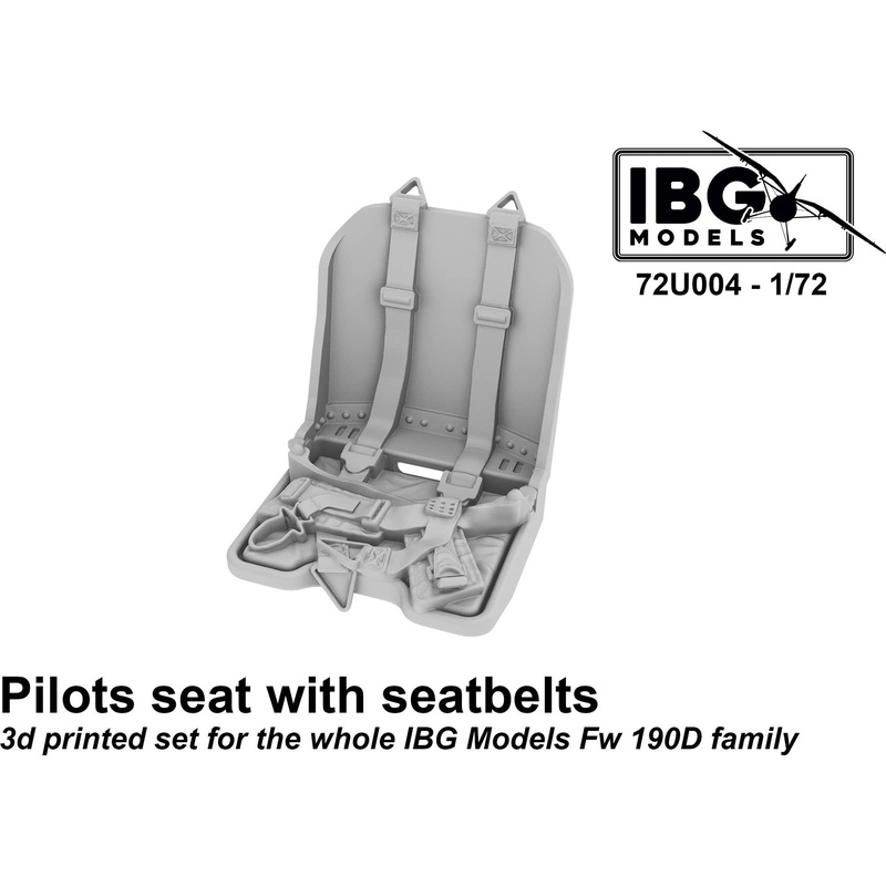 1/72 Seat with Seat Belt for Fw190D Series 3D Print for IBG (72U004)