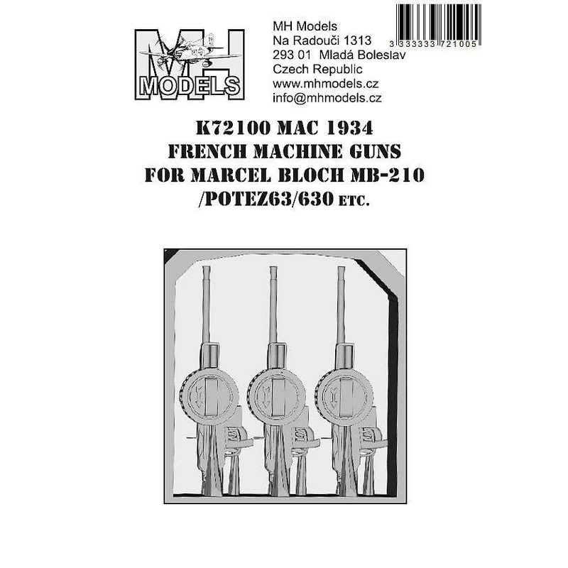 1/72 MAC 1934 French MG (3 pcs)