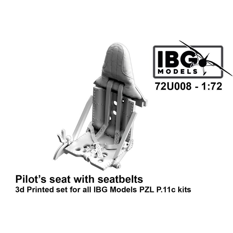 1/72 Pilot Seat for PZL P.11c 3D Printed for IBG (72U008)