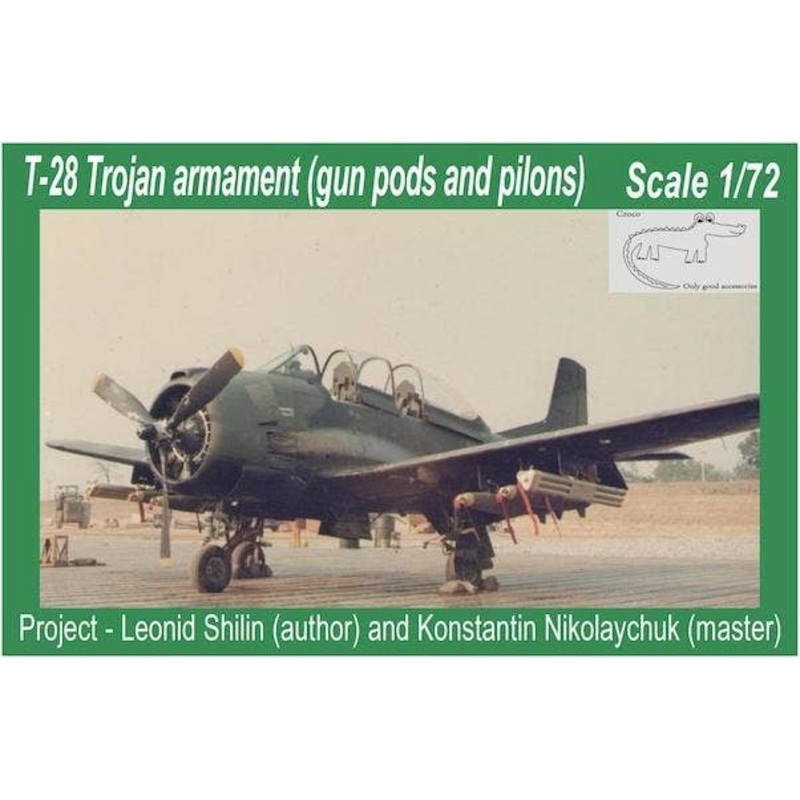 1/72 T-28 Trojan Armament (gun Pods and Pylons) (for Sword)