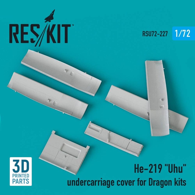 1/72 He-219 Uhu undercarriage covers for Dragon kit (3D printing)