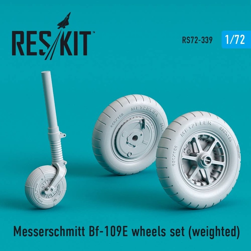 1/72 Messerschmitt Bf-109E wheels set (weighted)