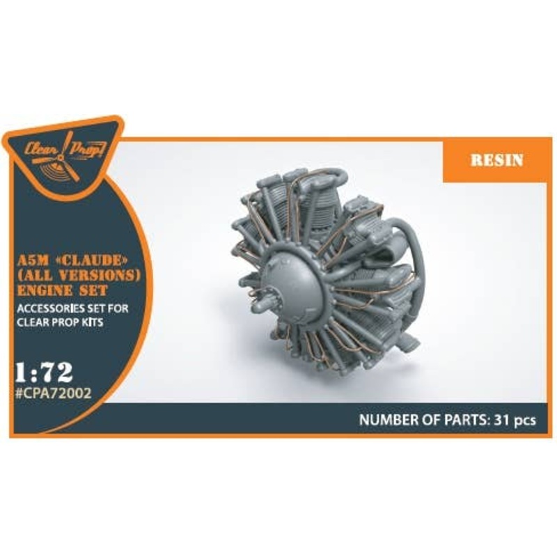 1/72 A5M Claude (All Versions) Resin Engine Set (for Clear Prop!)