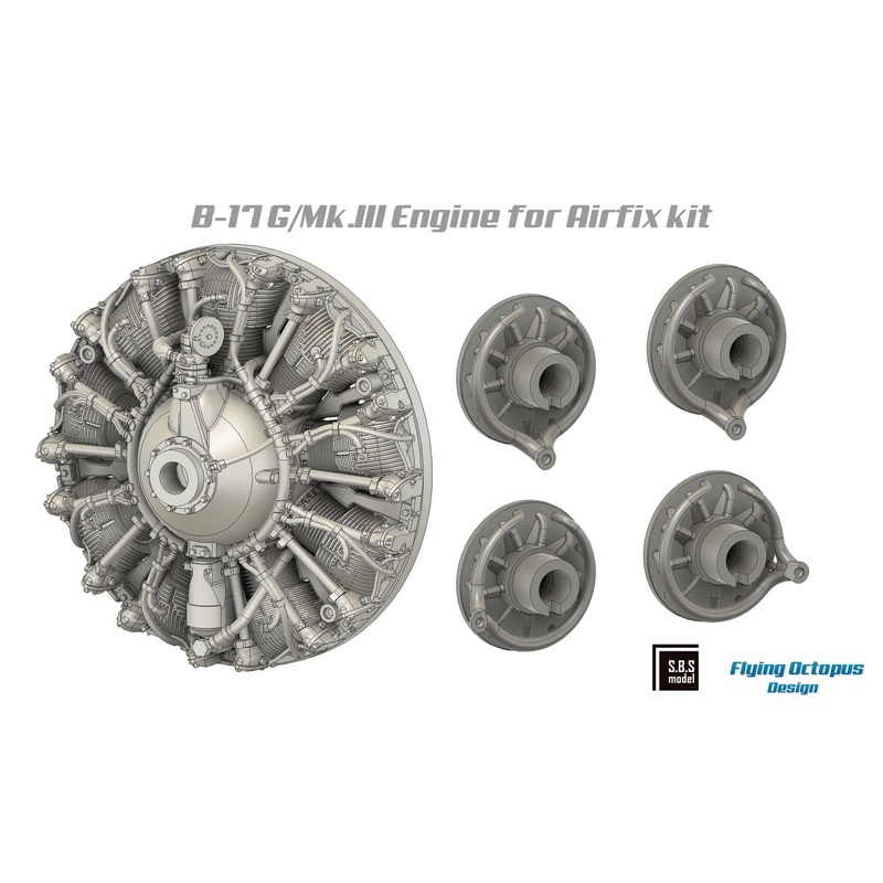 1/72 B-17G/Mk.III engine set for Airfix kit