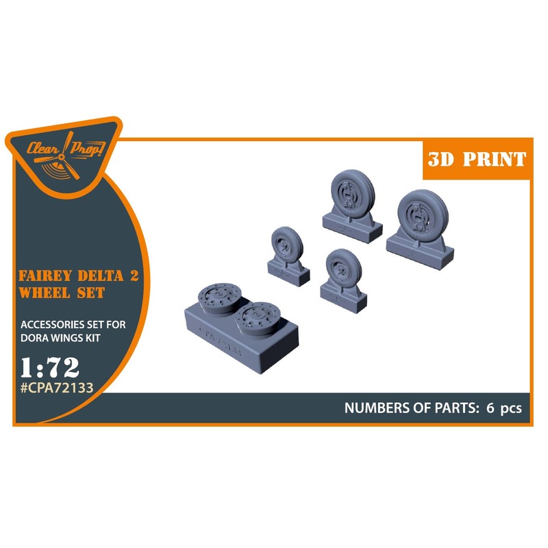 1/72 Fairey Delta 2 wheel set for Dora Wings kit