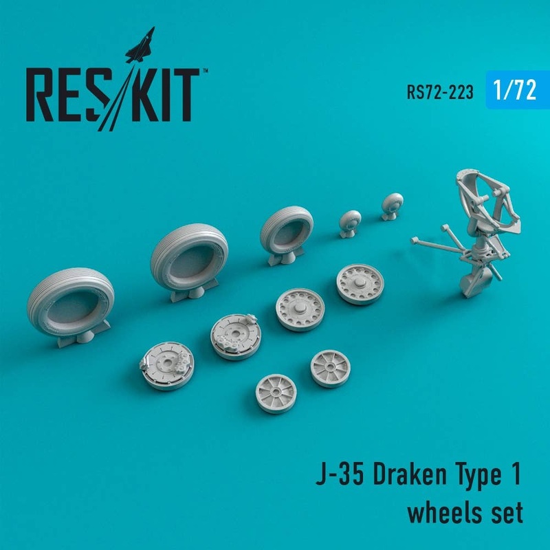 1/72 J-35 Draken Type 1 Wheels Set (for Hasegawa)