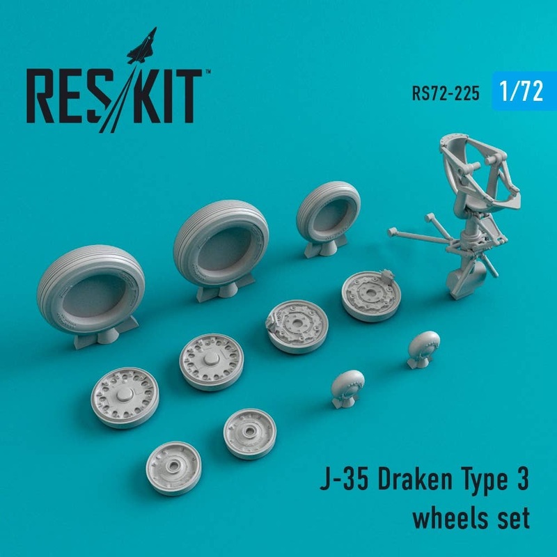 1/72 J-35 Draken Type 3 Wheels Set (for Hasegawa)