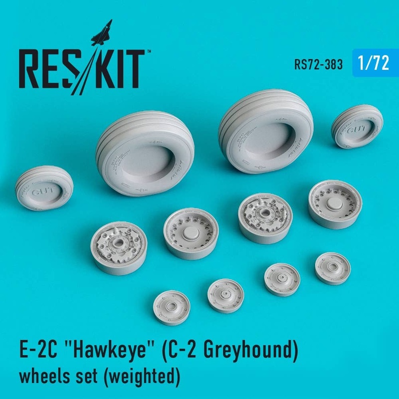 1/72 E-2C Hawkeye (C-2 Greyhound) wheels set (weighted)