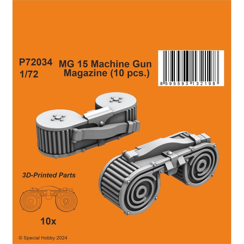 1/72 MG 15 Machine Gun Magazine (10 pcs.)