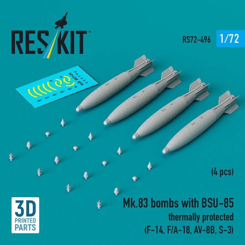 1/72 Mk.83 bombs with BSU-85 thermally protected (4 pcs)