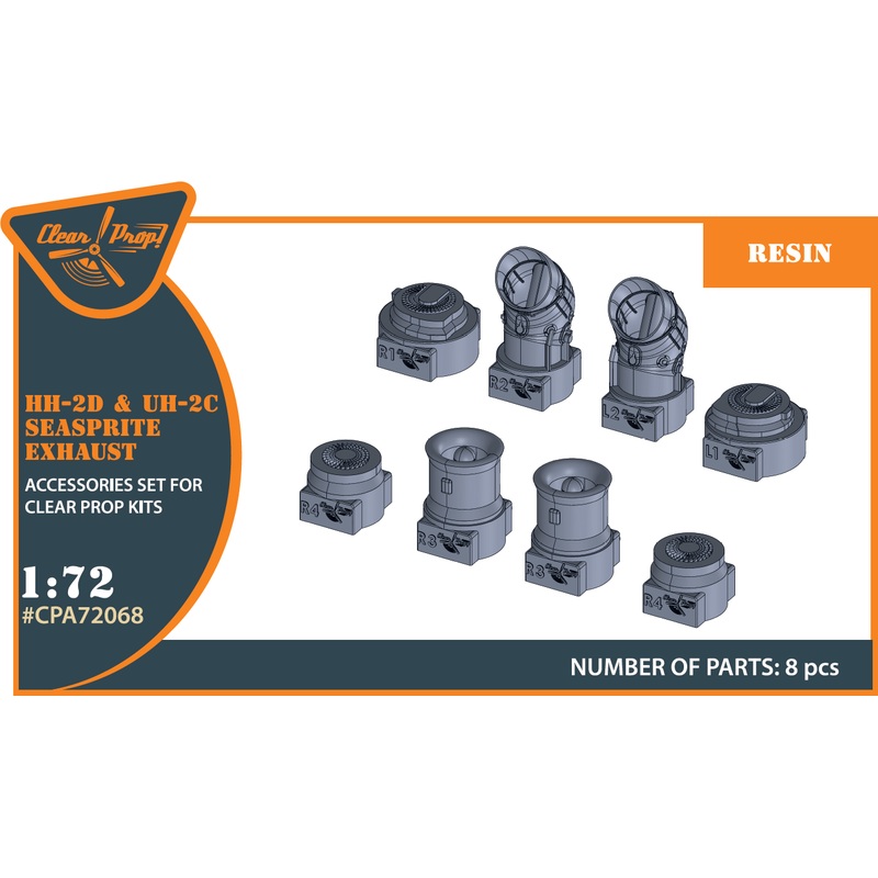 1/72 UH-2C/HH-2D Seasprite exhaust for CP kits