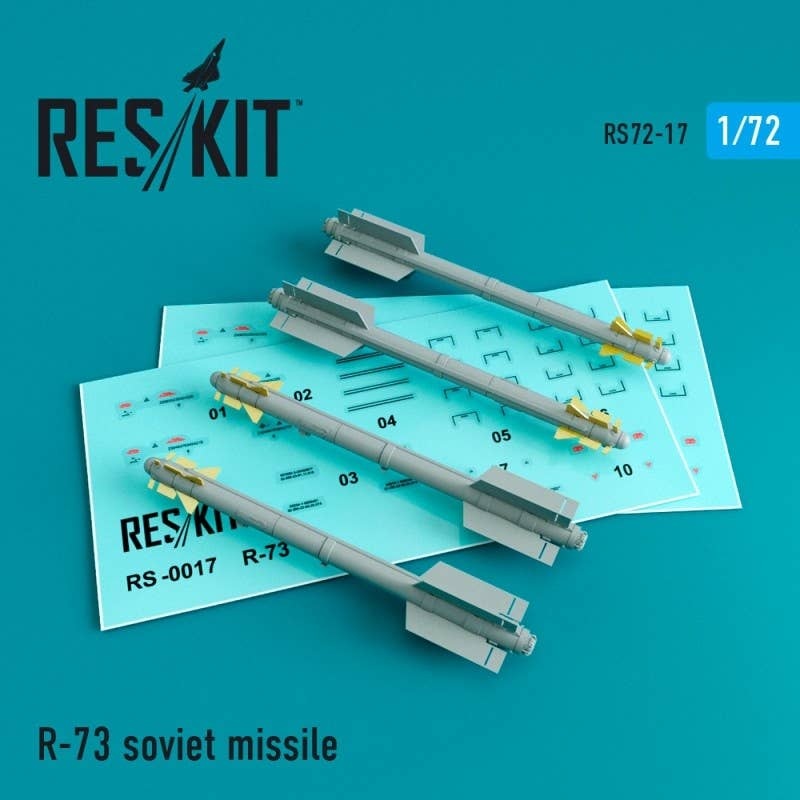 1/72 R-73 Soviet Missile (4 pcs)  (MiG-29, Su-27/30/32/33/35/37)