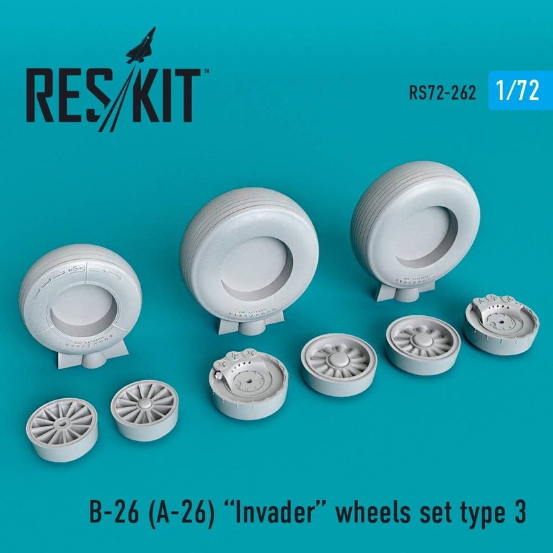 1/72 B-26 (A-26) Invader Wheels Set Type 3