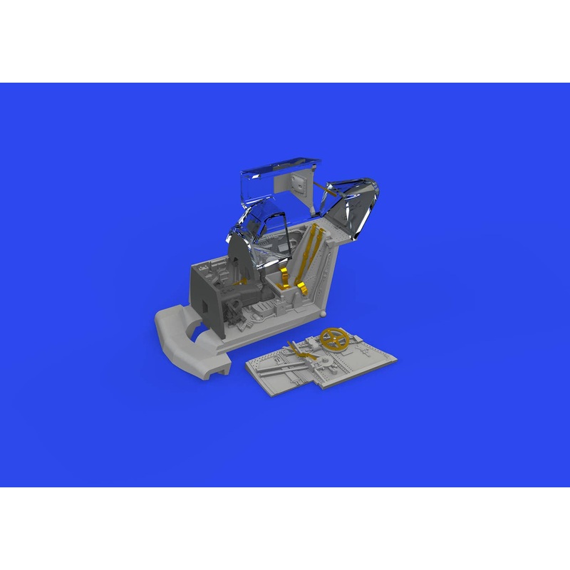 1/72 Bf109F cockpit w/ early seat PRINT (for EDUARD)