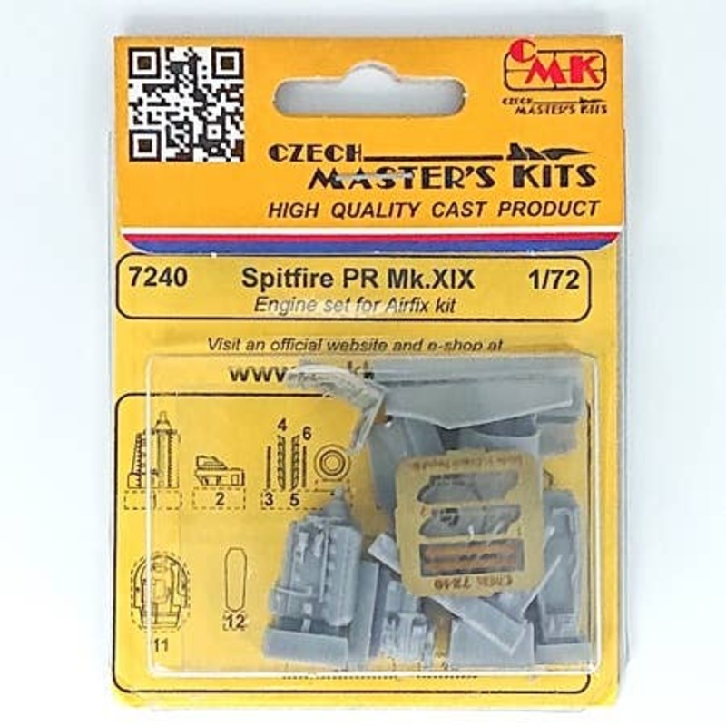 1/72 Spitfire PR Mk.XIX Engine Set (For Airfix)