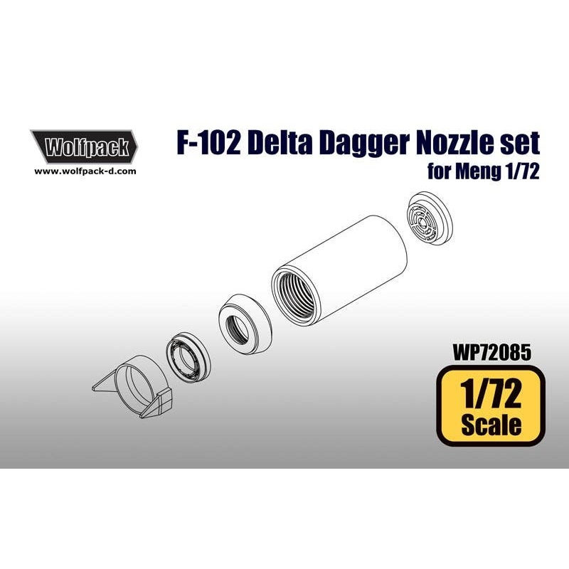1/72 F-102A Delta Dagger J57 Engine Nozzle Set (for Meng)