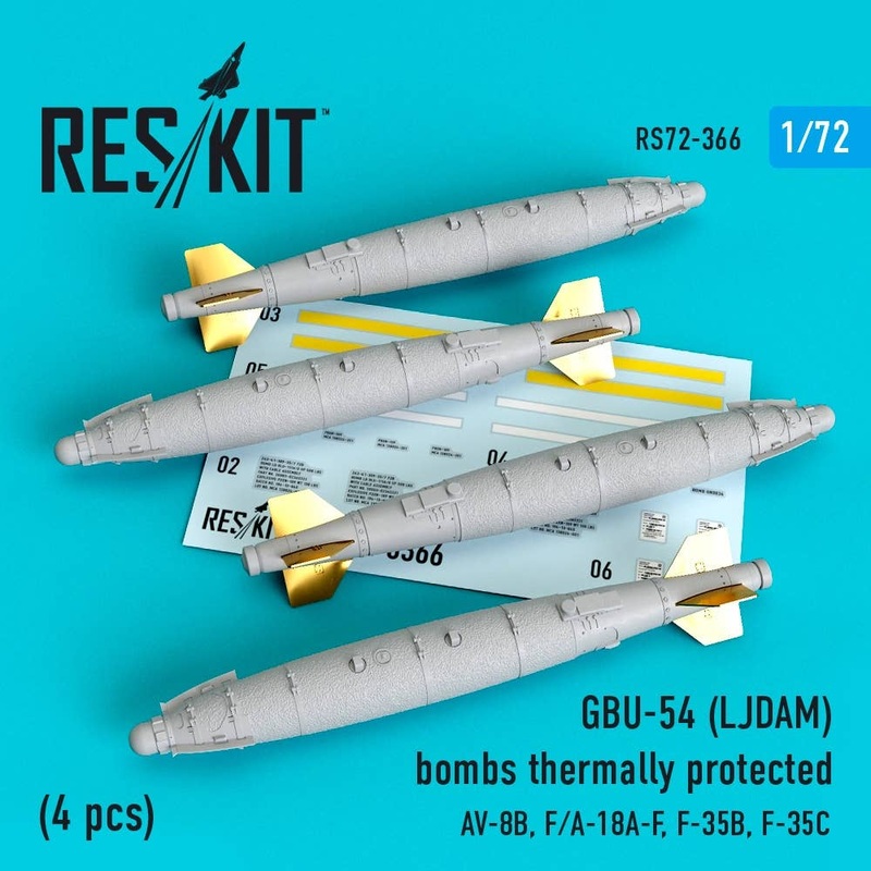 1/72 GBU-54 (LJDAM) bombs thermally protected (4 pcs) (AV-8B, F/A-18A-F, F-35B, F-35C)