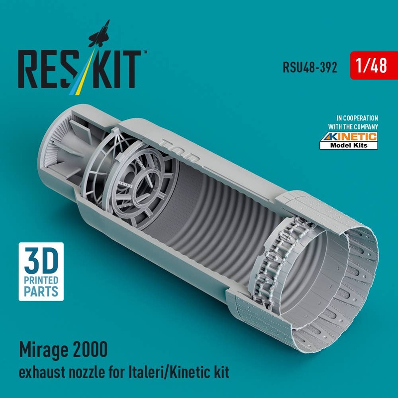 1/48 Mirage 2000 exhaust nozzle for Italeri/Kinetic kit (3D Printed)
