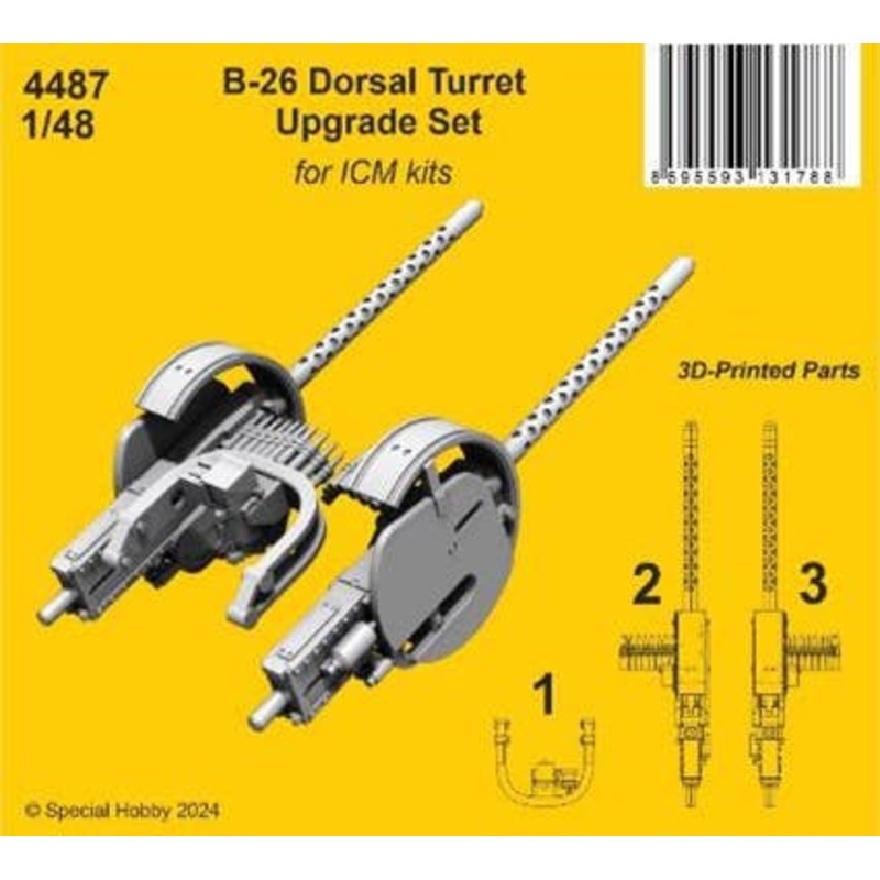 1/48 B-26 Dorsal Turret Upgrade Set / for ICM kit