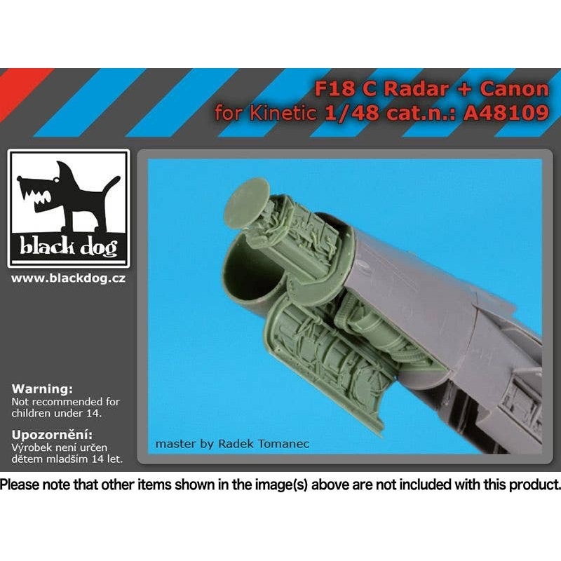 1/48 F-18C Radar + Cannon for Kinetic