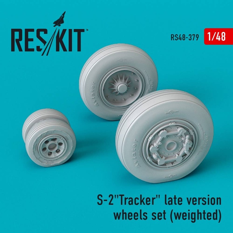 1/48 S-2 Tracker late version wheels set (weighted)
