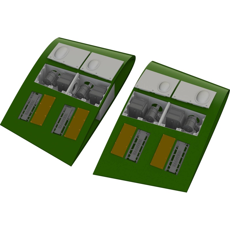 1/48 Hurricane Mk.II gun bays PRINT (for ARMA HOBBY)