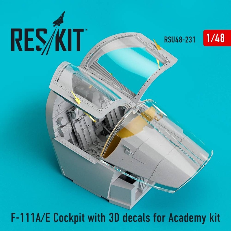 1/48 F-111A/E Cockpit with 3D decals for Academy kit