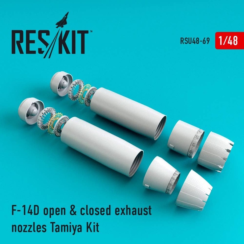 1/48 F-14D Tomcat Open & Closed Exhaust Nozzles (for Tamiya)