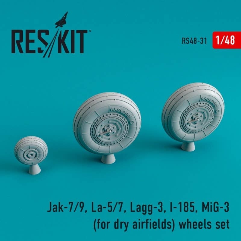 1/48 Jak-7/9, La-5/7, Lagg-3, I-185, MiG-3  (for dry airfields) wheels set