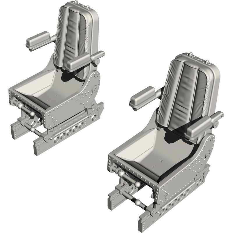 1/48 Siebel Si 204/Aero C-3 Pilots' Seats (for Special Hobby)