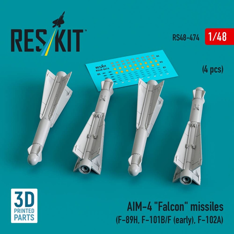 1/48 AIM-4 Falcon missiles (4 pcs)