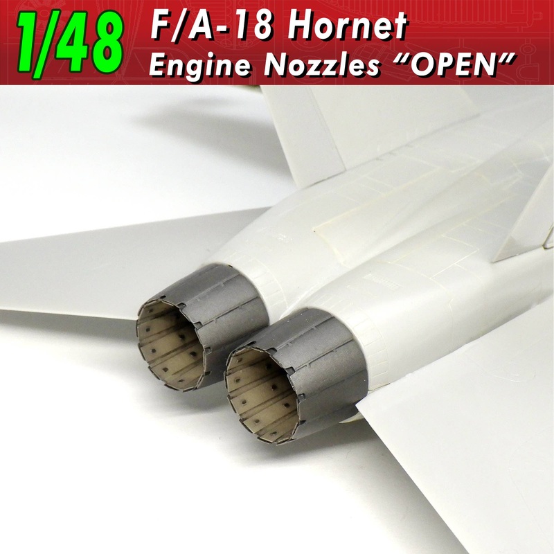 1/48 F/A-18 Hornet Engine Nozzles OPEN