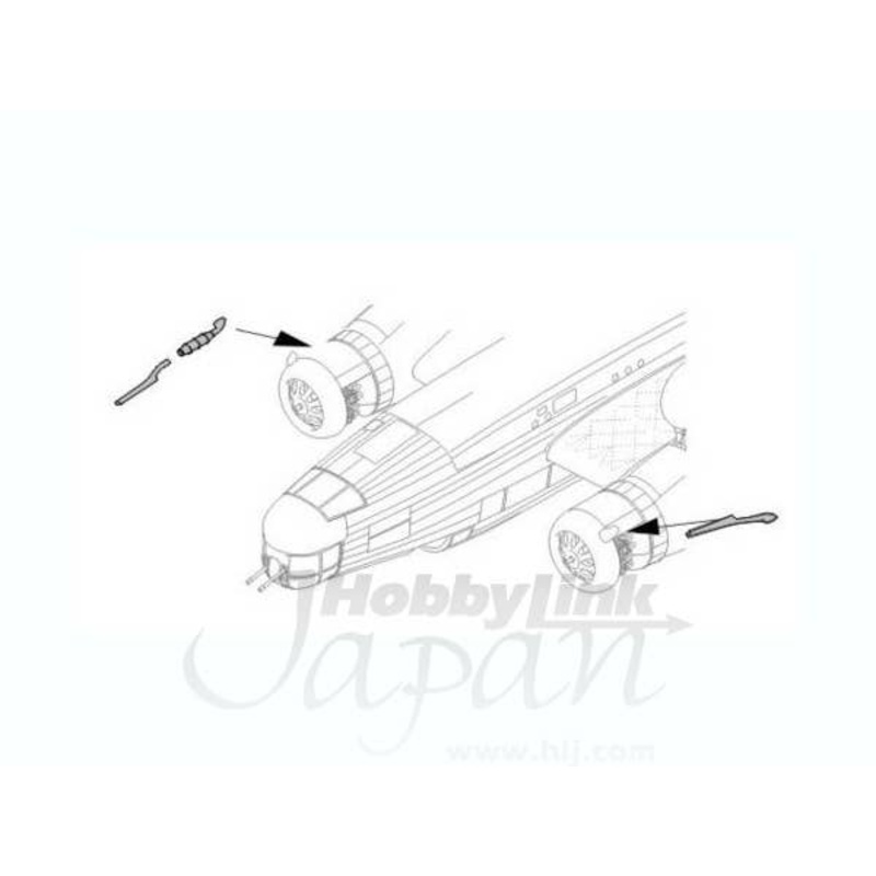 1/48 Hawker Typhoon Mk.I Exhaust Stubs for Hasegawa