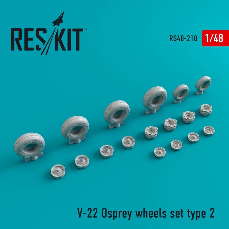 1/48 V-22 Osprey Type 2 Wheels Set (for Italeri)