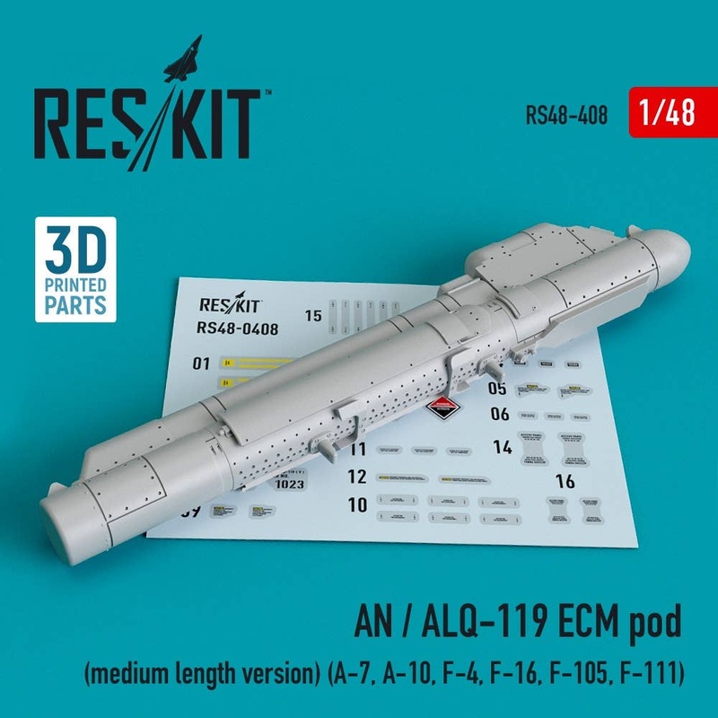 1/48 AN / ALQ-119 ECM pod (medium length version) (A-7, A-10, F-4, F-16, F-105, F-111) (3D printing)