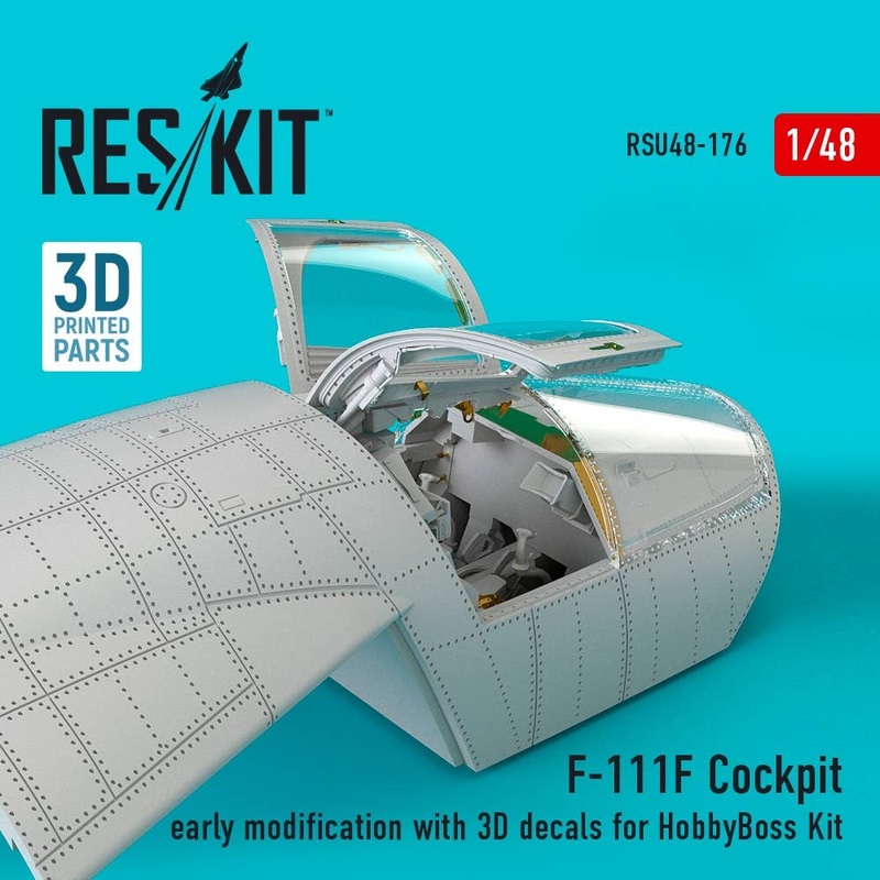 1/48 F-111F Cockpit early modification with 3D decals for HobbyBoss Kit