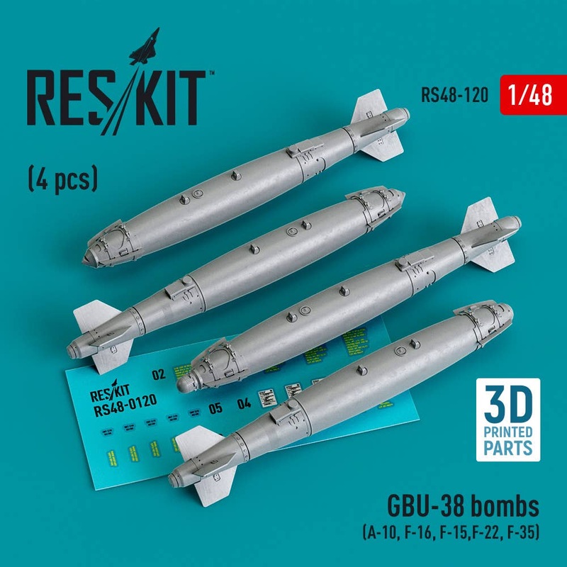 1/48 GBU-38 bombs (4 pcs) (3D Printed)