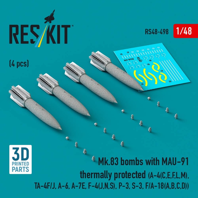 1/48 Mk.83 bombs with MAU-91 thermally protected (4 pcs)