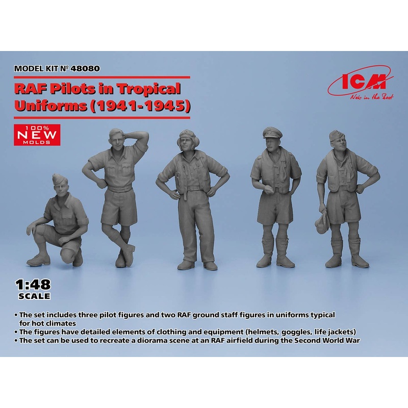 1/48 RAF Pilots in Tropical Uniforms (1941-1945)